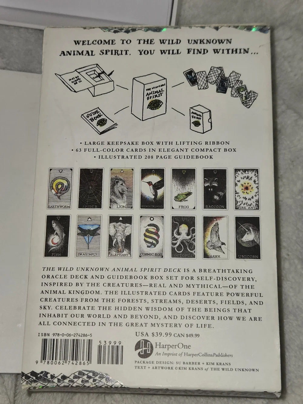 The Wild Unknown Animal Spirit Oracle Tarot Deck & Guidebook By Kim Krans